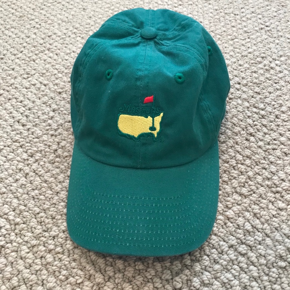Masters Baseball Hat Green Cotton Adjustable
